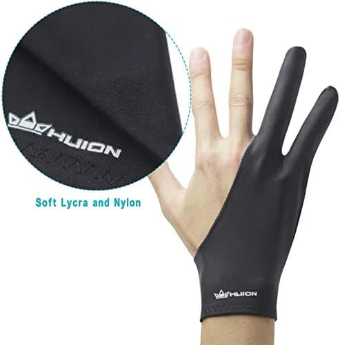 HUION Artist Drawing Glove Cura CR-01 Black | Reduces Friction for Graphics Tablets thumbnail 7
