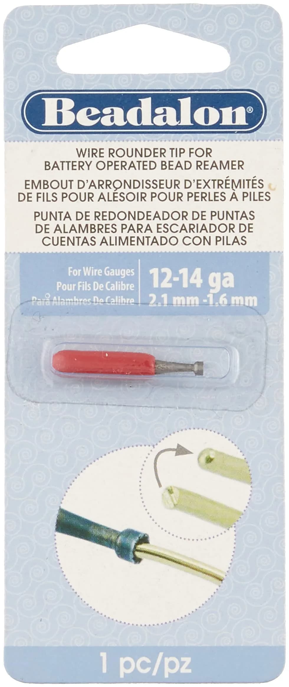 Beadalon Wire Rounder Burr Attachment for Battery Operated Bead Reamer, Fits 20 Gauge and Smaller Wire | Smooths Wire Ends for Professional Jewelry — Wire Rounder Tips for 12 & 14 Gauge