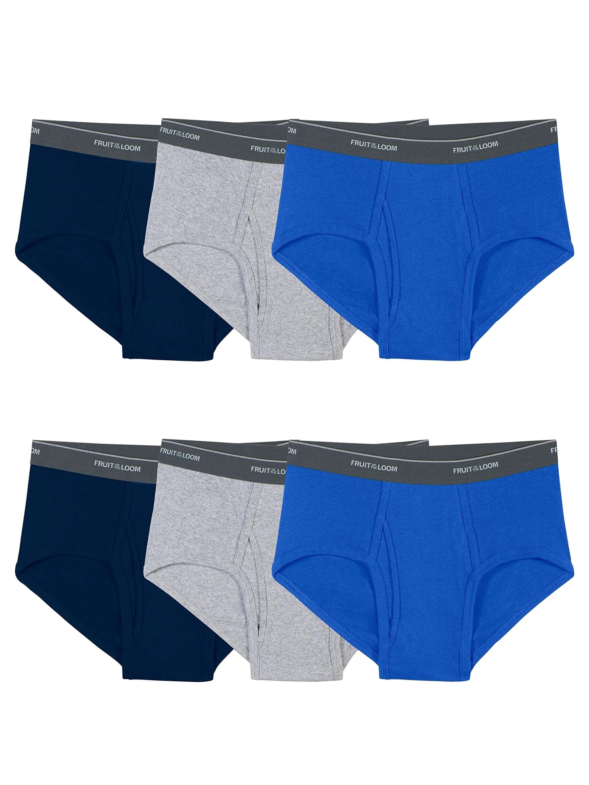 Fruit of the Loom Men's Cotton Briefs 6 Pack - Assorted Colors, Medium | Moisture Wicking & Tag-Free Comfort - main product image