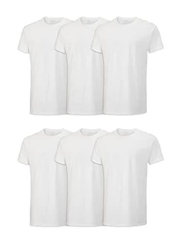 Fruit of the Loom Mens Stay Tucked Crew T-Shirt Underwear, Classic Fit - White 6 Pack, X-Large US thumbnail 1