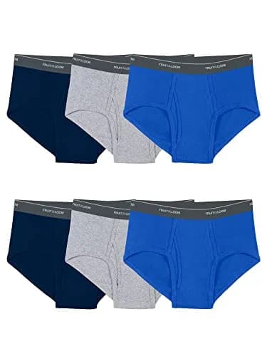 Fruit of the Loom Mens Tag-free Cotton Briefs 6 Pack | All-Day Comfort & Support (70-120 chars) thumbnail 1