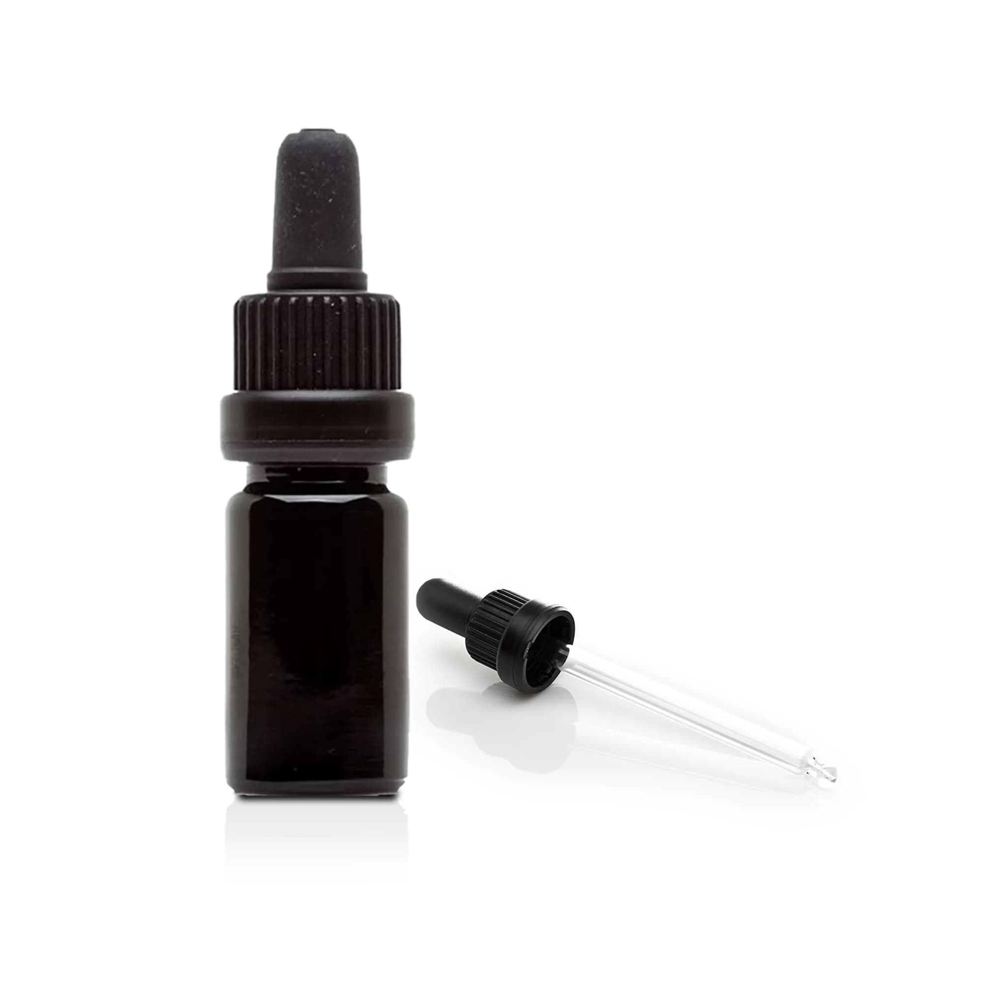 Infinity Jars 10 ml UV-Black Glass Dropper Bottle | Leak-Proof Travel Vial for Oils & Serums