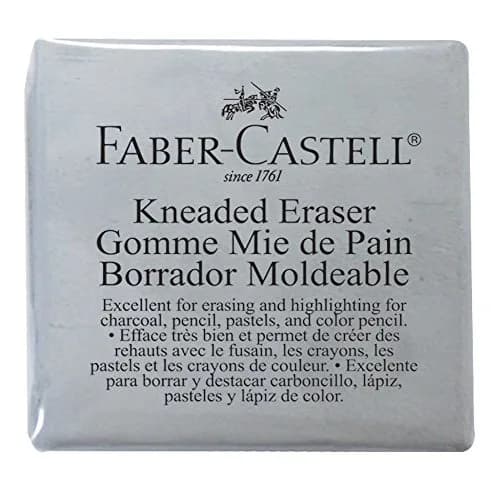 Faber-Castell Kneaded Erasers Extra Large Grey | Corrects Charcoal & Pastel, Absorbent, No Residue thumbnail 1