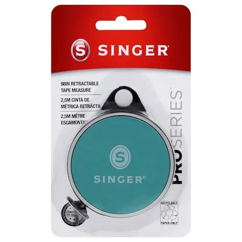 SINGER ProSeries Retractable Tape Measure 2.5m (98-Inch) | Tailor Tape Measure for Body & Fabric thumbnail 1