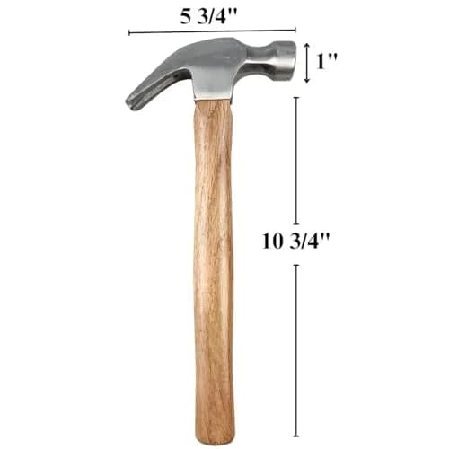 ARTESIA TOOL Heavy Duty Forged Metal Claw Hammer 12.5" | Dual-Function Head, Wooden Handle thumbnail 2
