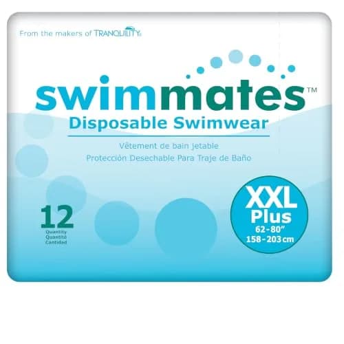 Swimmates Disposable Adult Swim Diapers 2XL | Bowel Containment Swimwear for Adults thumbnail 1