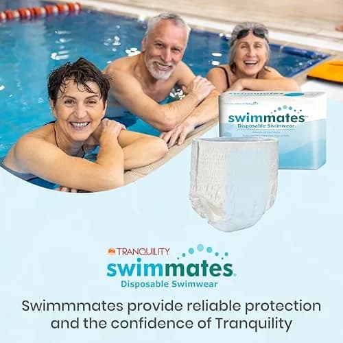Swimmates Disposable Adult Swim Diapers 2XL | Bowel Containment Swimwear for Adults thumbnail 6