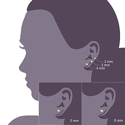 JEWELRIESHOP Stainless Steel Ball Earrings 2-6mm | Hypoallergenic & Classic (70-120 chars) thumbnail 5