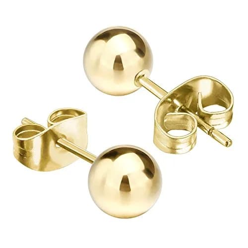 JEWELRIESHOP Stainless Steel Ball Earrings 2-6mm | Hypoallergenic & Classic (70-120 chars) thumbnail 2