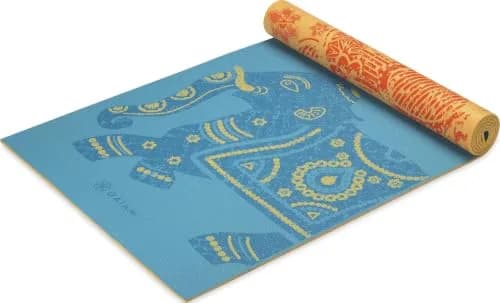 Gaiam Reversible Yoga Mat, 6mm Thick Elephant | Non-Slip, Reversible & Eco-Friendly thumbnail 1