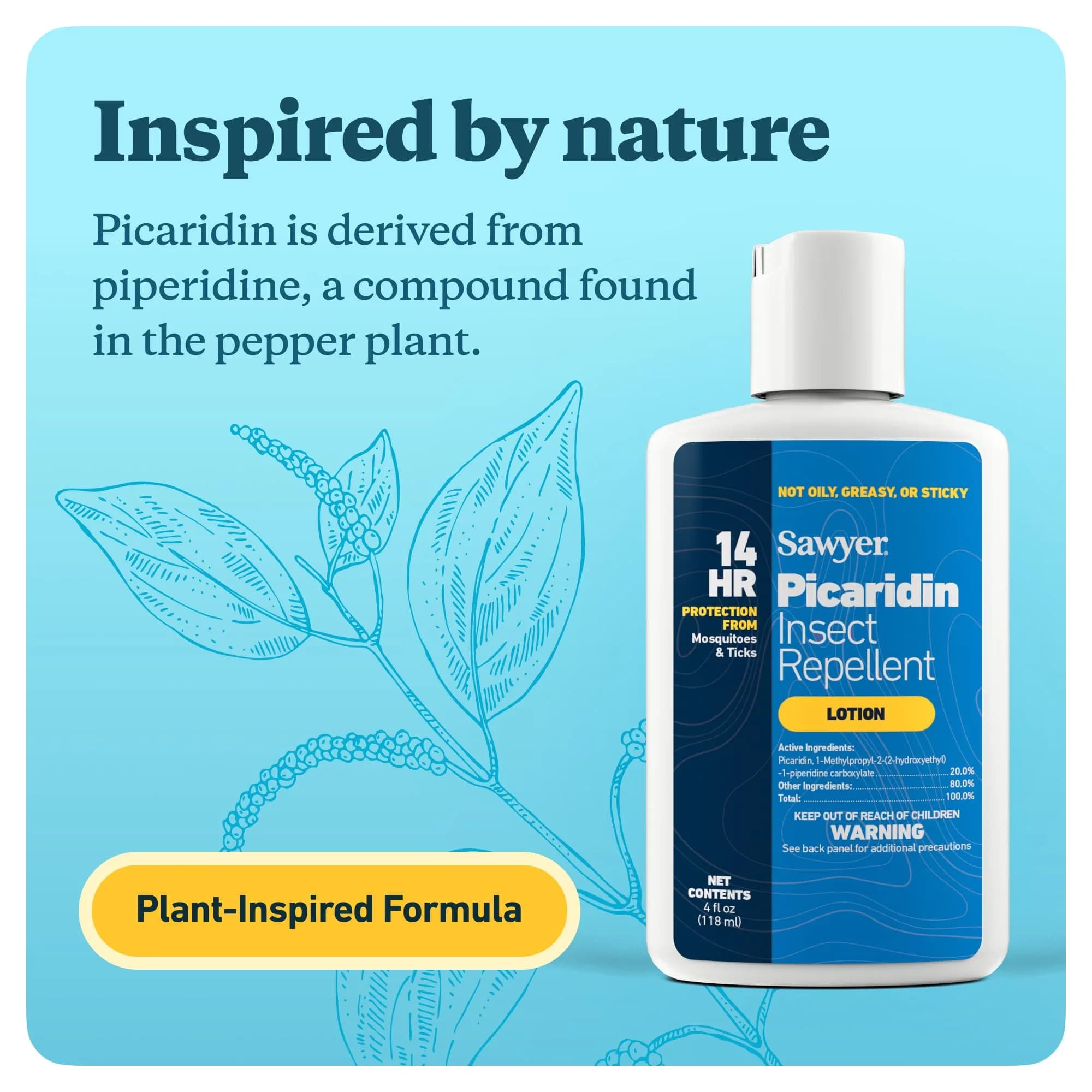 Sawyer Products SP567 Premium Insect Repellent Lotion with 20% Picaridin, 4 Fl Oz (Pack of 1) | Safe for Family, Long-Lasting Protection - view 3