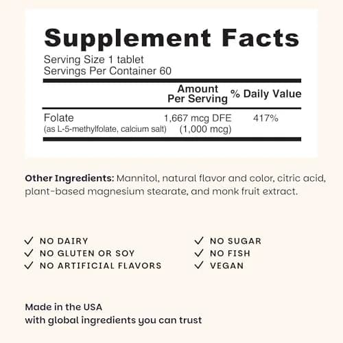 EZ Melts Dissolvable Folate 1,667 mcg DFE | Orange Blast Vitamin for Heart & Nervous System thumbnail 3