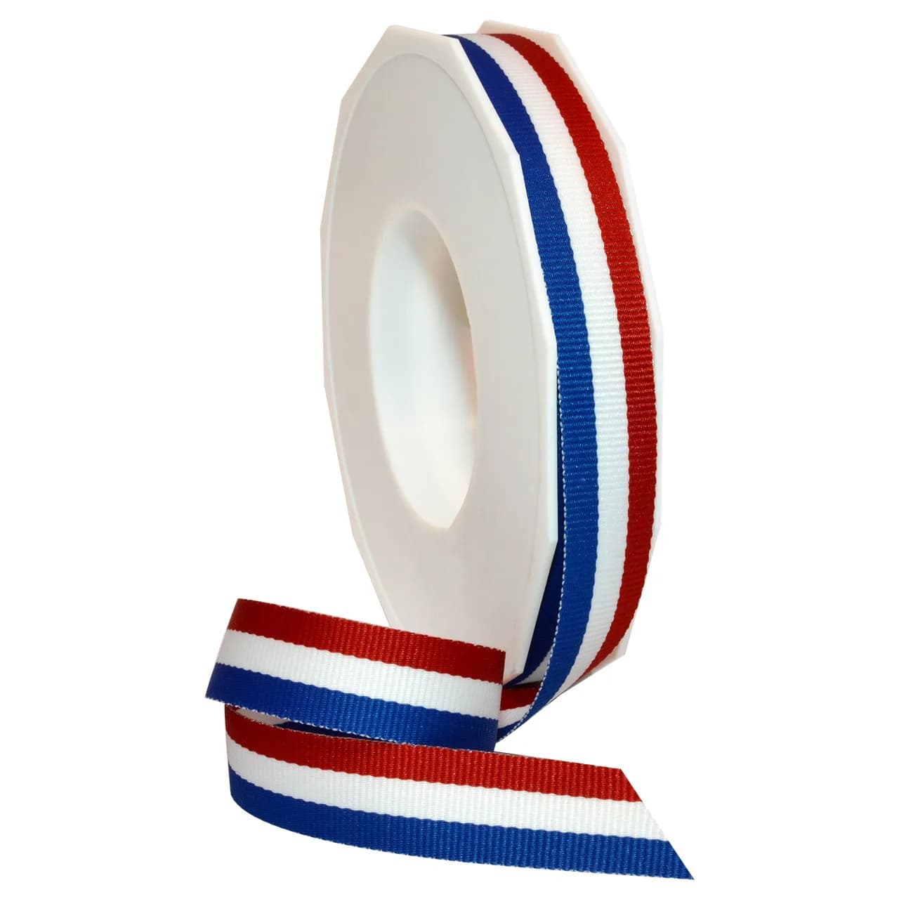 Morex Ribbon Grosgrain Patriotic Ribbon 1" x 17 YD | Heavyweight, Durable, Perfect for 4th of July Decorations — 5/8 in x 20 yd / Red/White/Blue Red/White/Blue Red/White/Blue Red White and Blue Polyester Striped Grosgrain Ribbon