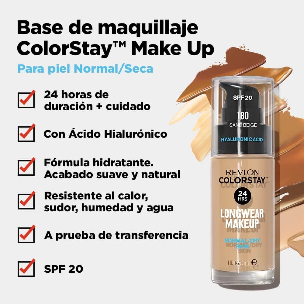 REVLON ColorStay True Beige Foundation for Normal/Dry Skin with SPF 20 (30ml) - view 3