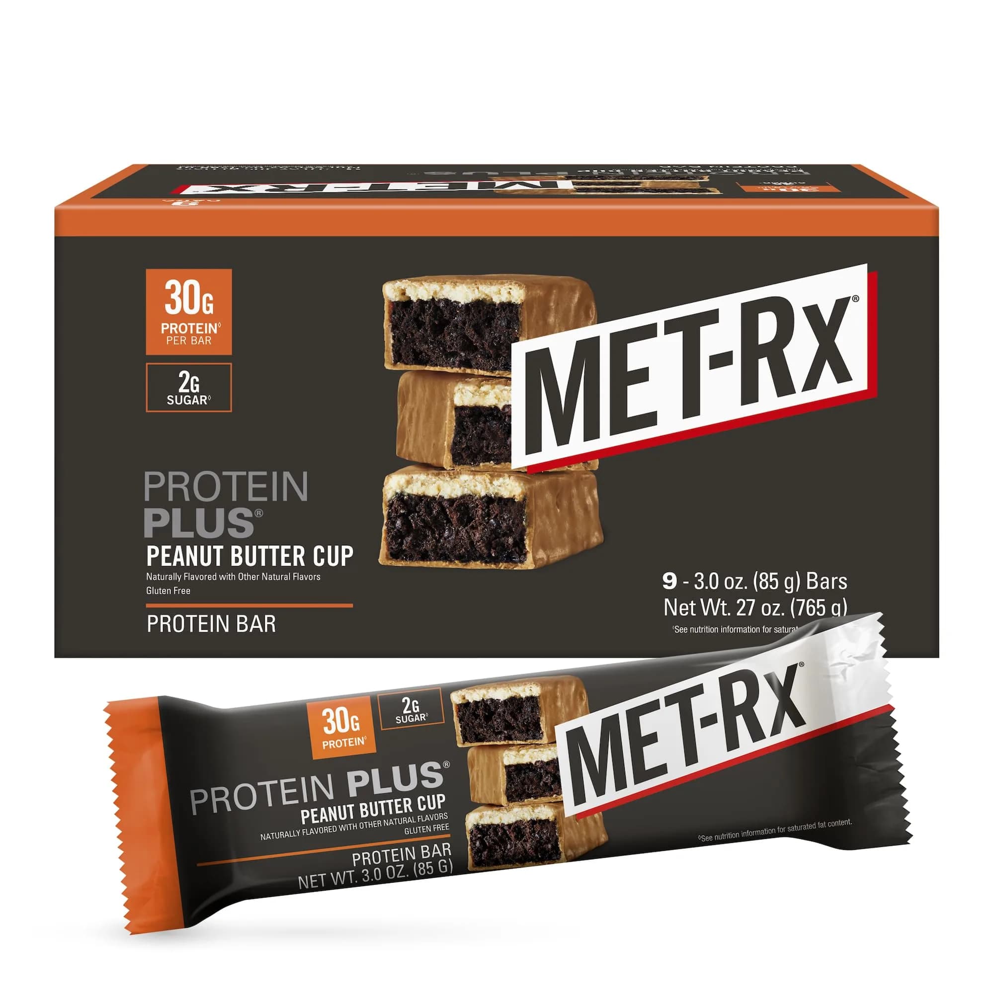MET-Rx Big 100 Protein Bars, Chocolate Chip Cookie Dough | 30g Protein, High-Quality Snack for Muscle Support — Peanut Butter