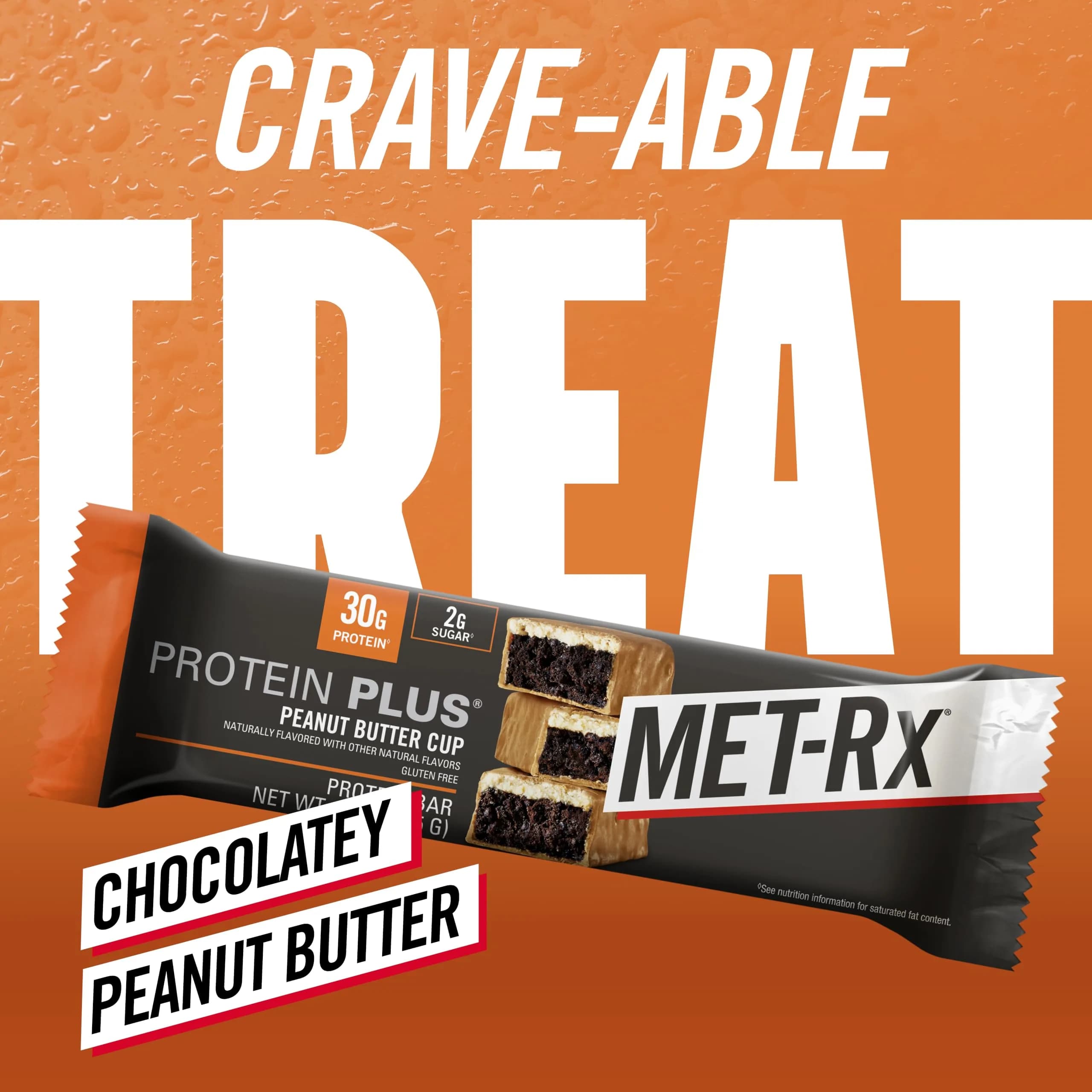 MET-Rx Protein Plus Bar, Peanut Butter Cup | High Protein, Gluten Free, 85 g, 9 Count thumbnail 5