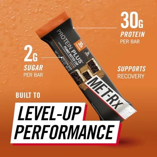 MET-Rx Protein Plus Bar, Peanut Butter Cup | High Protein, Gluten Free, 85 g, 9 Count thumbnail 3