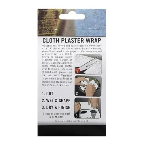 Art Advantage Cloth Plaster Wrap 4x180 | Fast Drying, Easy to Use, Versatile Sculpture Material thumbnail 5