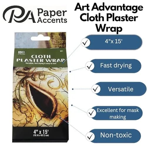 Art Advantage Cloth Plaster Wrap 4x180 | Fast Drying, Easy to Use, Versatile Sculpture Material thumbnail 2
