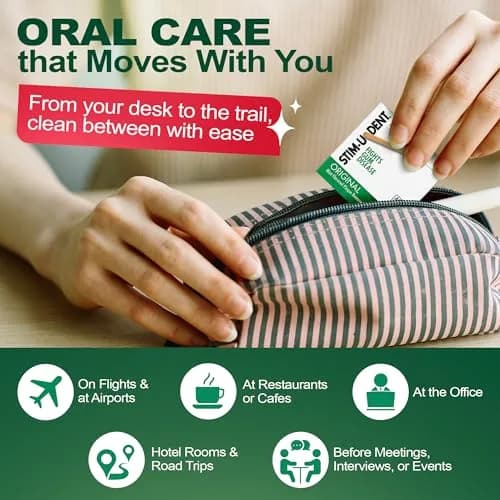 The Natural Dentist Stim-U-Dent Mint Dental Picks, Wooden Toothpicks for Food & Plaque Removal, Refreshing Mint Flavor, Travel-Friendly, 8 Packs of 25 (200 Picks) | Natural Oral Care thumbnail 6