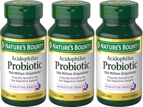 Nature's Bounty Acidophilus Probiotic Tablets 360 Count (120 Count Pack of 3) | Digestive Wellness Support thumbnail 1