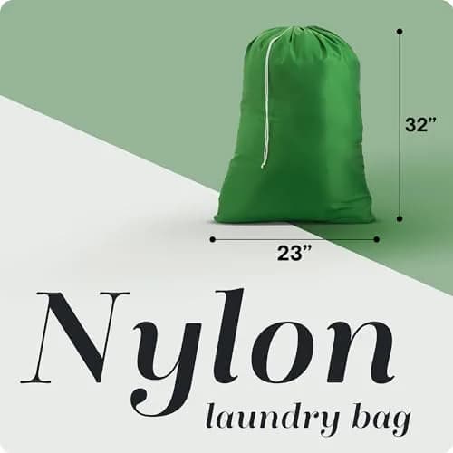Handy Laundry Nylon XL Laundry Bag | Locking Drawstring, 22" x 32" | Heavy Duty, Washable & Large Capacity thumbnail 2