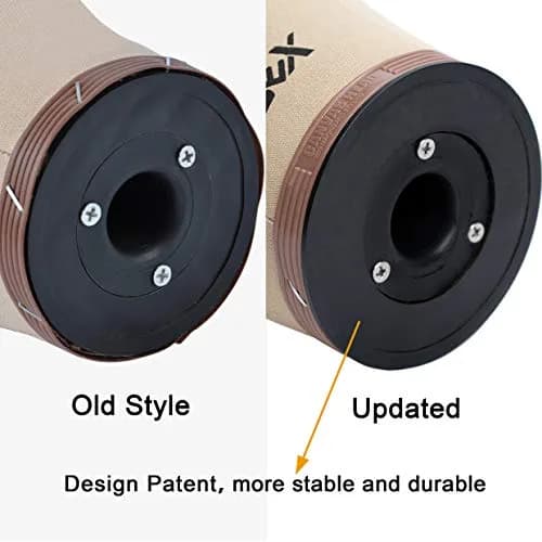 GEXWORLDWIDE 20"-24" Cork Canvas Block Head Wig Display Styling Head with Mount Hole (Light Brown, 22") thumbnail 3