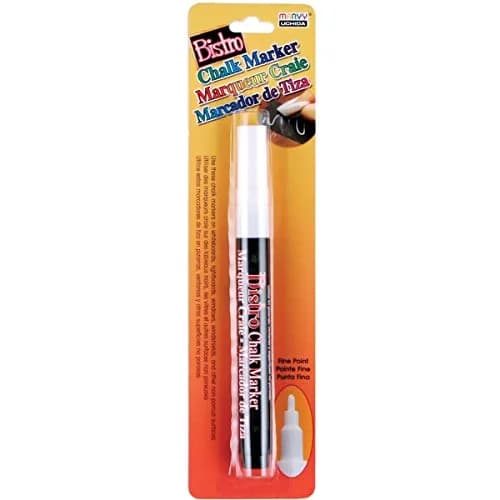 Marvy Uchida Fine Point Bistro Chalk Marker White 2 Count | Smooth Grip, Water-Based Ink thumbnail 1