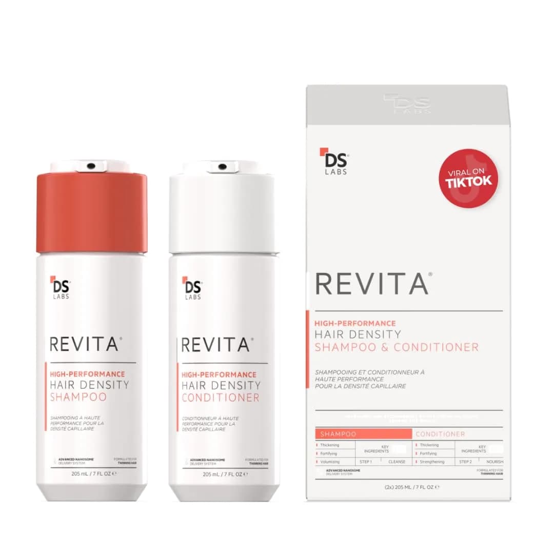 ds labs Revita Hair Density Shampoo & Conditioner for Thinning Hair | Fuller, Hydrated Hair, 205 mL