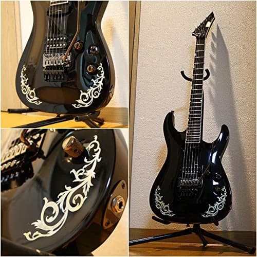 Inlaystickers Gothic Vine WT Symmetrical Set for Guitars & Bass Pickguard, White | Real Shell Inlay Sticker, Scratch Resistant thumbnail 4