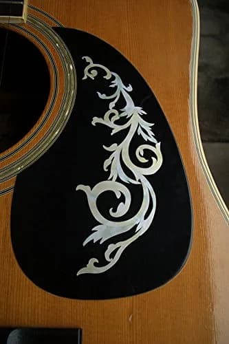 Inlaystickers Gothic Vine WT Symmetrical Set for Guitars & Bass Pickguard, White | Real Shell Inlay Sticker, Scratch Resistant thumbnail 2