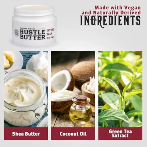 Hustle Butter Deluxe Vegan Tattoo Butter 30ml (1 Fl Oz) | Original All-Natural Tattoo Care thumbnail 3