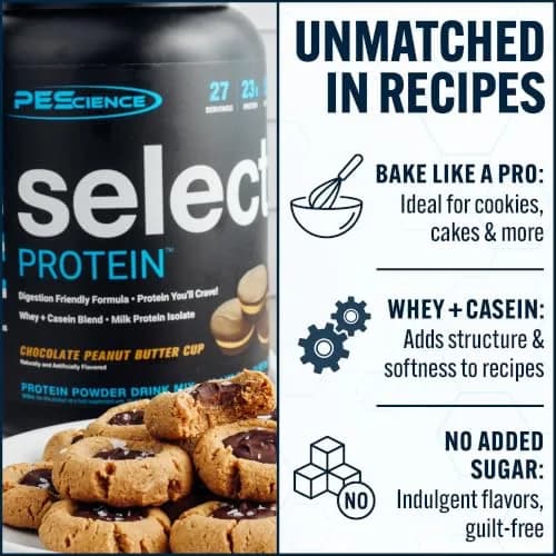 PEScience Select Protein Powder, Chocolate Peanut Butter Cup | 55 Servings, Gluten-Free & Keto thumbnail 4