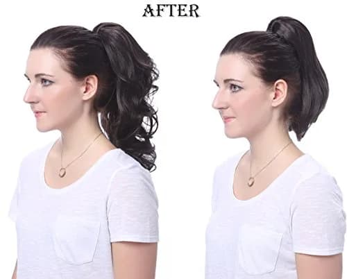 Onedor Synthetic Curly Ponytail Hair Extension 15" | Reversible Style with Clips (99T-Wine Red) thumbnail 5