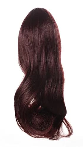 Onedor Synthetic Curly Ponytail Hair Extension 15" | Reversible Style with Clips (99T-Wine Red) thumbnail 2