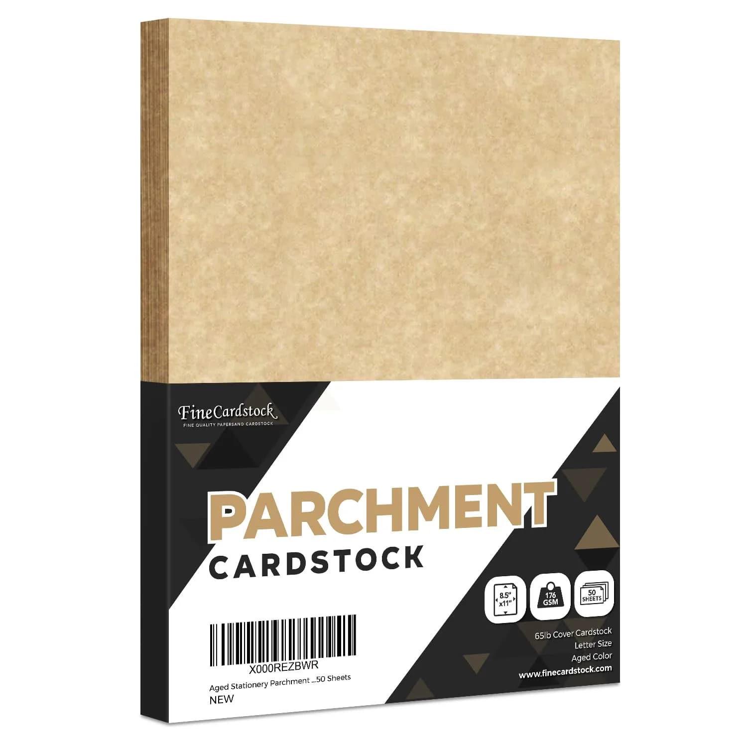 S Superfine Printing Aged Stationery Parchment Recycled Paper | 65Lb Cover Cardstock 8.5" x 11" | 50 Sheets - main product image