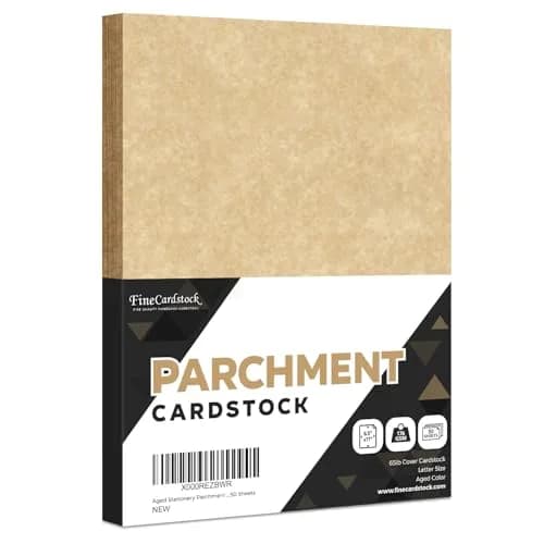 S Superfine Printing Aged Stationery Parchment Recycled Paper | 65Lb Cover Cardstock 8.5" x 11" | 50 Sheets thumbnail 1