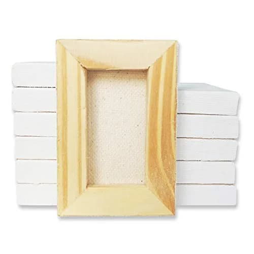 LWR CRAFTS Mini Stretched Canvas 2" x 3" Pack of 12 | Premium Artist Canvas for Oil & Acrylic Painting thumbnail 5