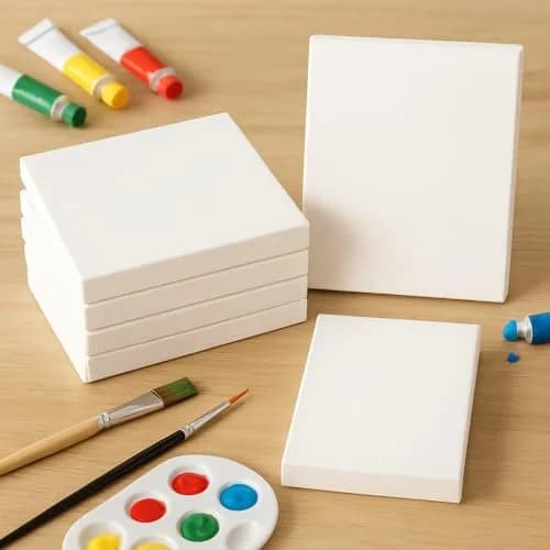 LWR CRAFTS Mini Stretched Canvas 2" x 3" Pack of 12 | Premium Artist Canvas for Oil & Acrylic Painting thumbnail 7