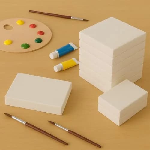 LWR CRAFTS Mini Stretched Canvas 2" x 3" Pack of 12 | Premium Artist Canvas for Oil & Acrylic Painting thumbnail 8