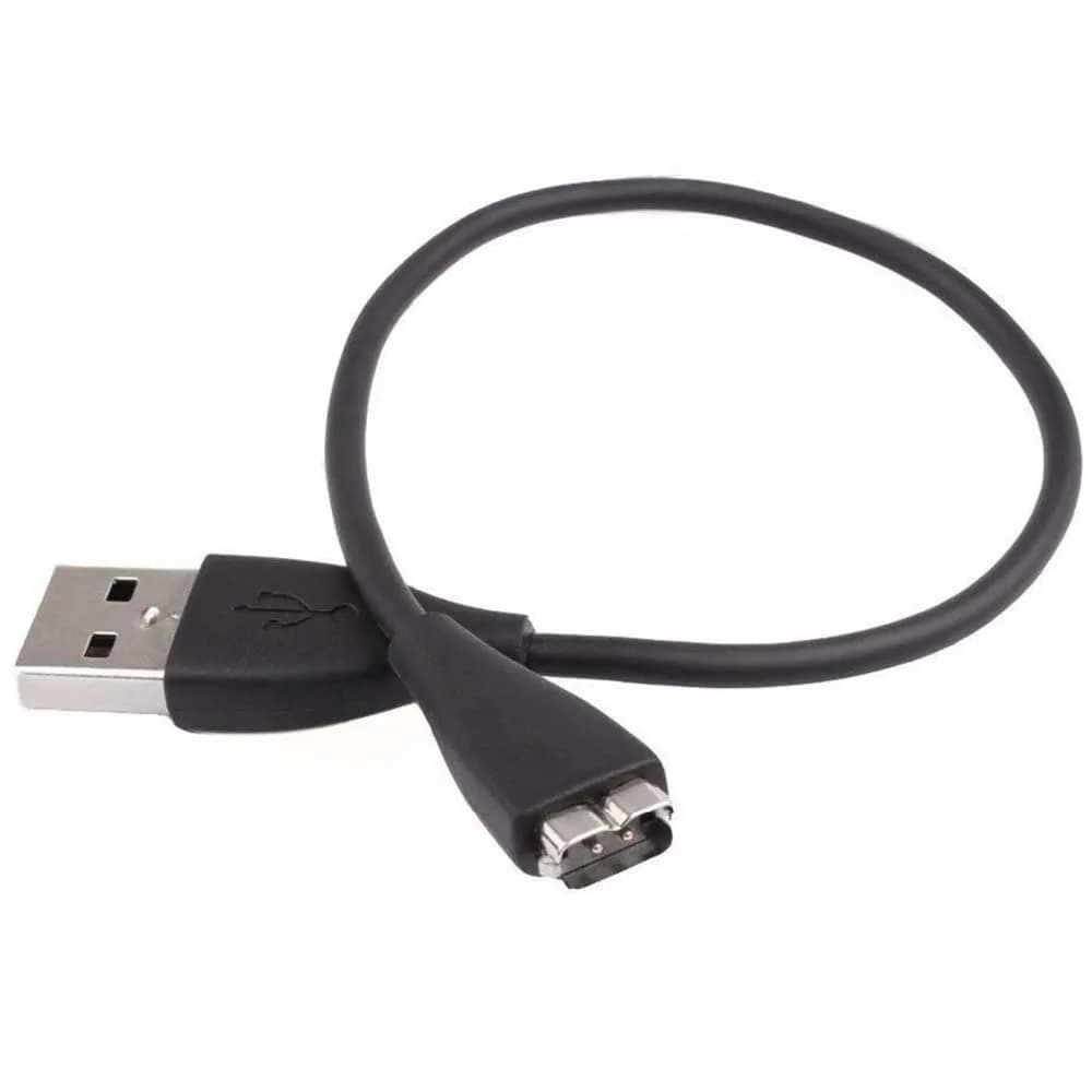 Kissmart Replacement Charging Cable for Fitbit Charge HR Fitness Tracker | 30cm (1ft) USB Cable — Black