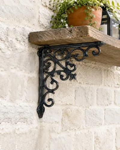 NACH Decorative Shelf Brackets 2 Pack of 10.6 x 2 x 10.6 inch | Victorian Style Heavy Duty Cast Iron thumbnail 8