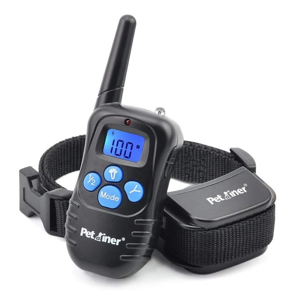 Petrainer PET998DRB1 Dog Training Collar Black | 330 yd Remote Control with Beep, Vibration, Static Modes - main product image