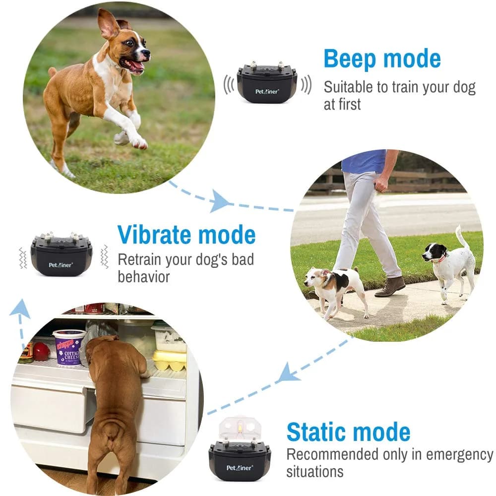 Petrainer PET998DRB1 Dog Training Collar Black | 330 yd Remote Control with Beep, Vibration, Static Modes - view 3