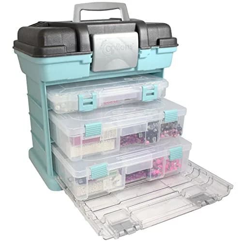 Creative Options 1363-83 Grab N' Go Rack System, Soft Blue, Medium | Versatile Storage for Crafts & Sewing thumbnail 1