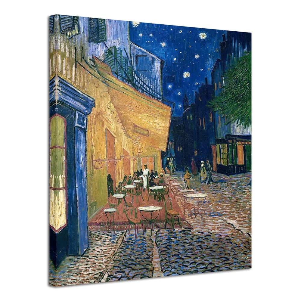 Wieco Art Canvas Wall Art 24"L x 20"W | Van Gogh Cafe Terrace at Night — Gallery Wrapped / 24"L x 20"W