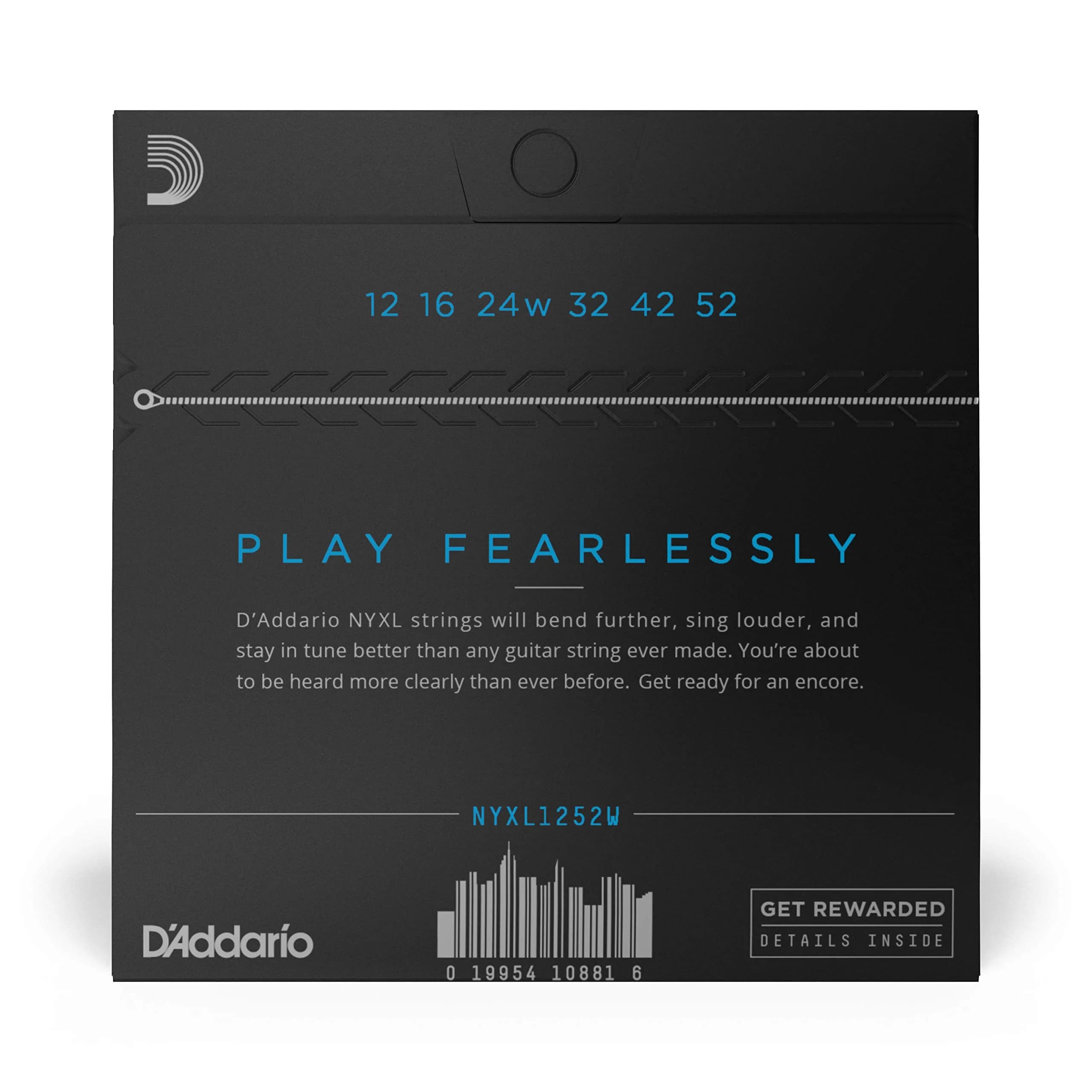 D'Addario NYXL1252W Electric Guitar Strings, Wound 3rd, Light Gauge 12-52 (1-Pack) - view 2