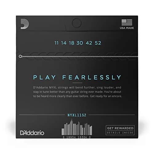 D'Addario NYXL1152 Electric Guitar Strings, 11-52 Gauge | Enhanced Tuning Stability & Strength thumbnail 2