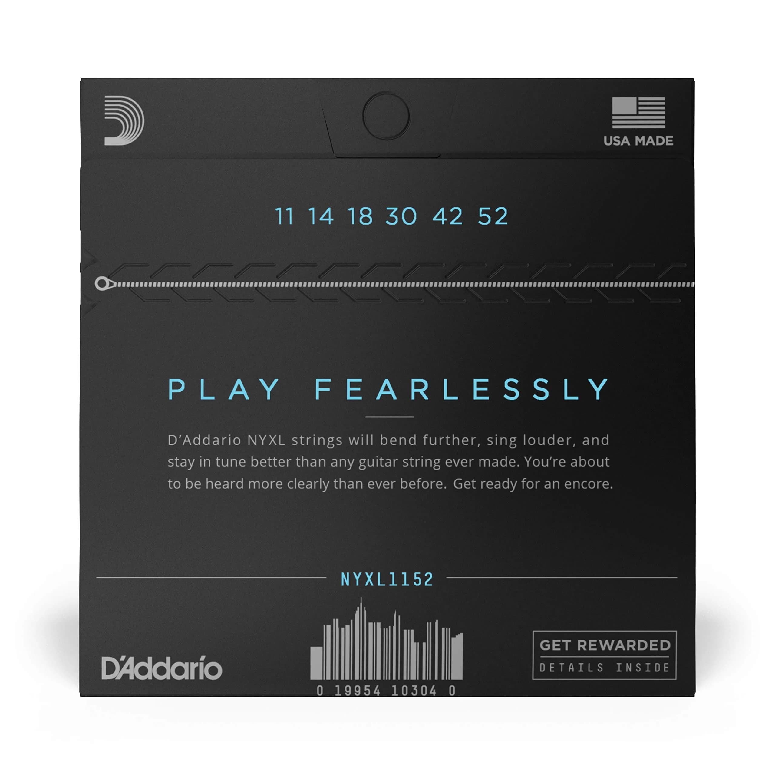 D'Addario NYXL1152 Electric Guitar Strings, 11-52 Gauge | Enhanced Tuning Stability & Strength - view 2