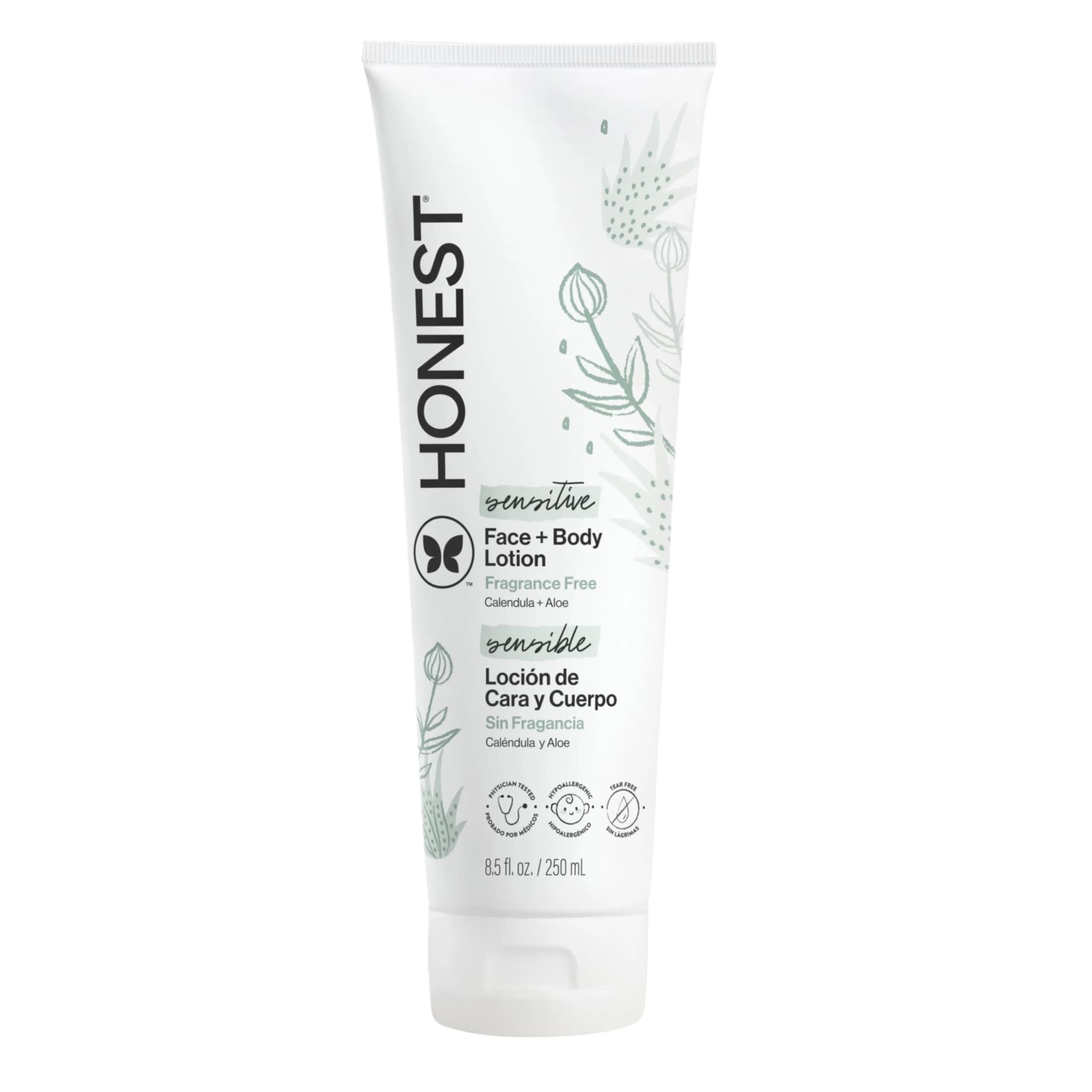 The Honest Company Fragrance-Free Face and Body Lotion 250ml (8.5 fl oz) | Hypoallergenic & Dermatologist-Tested - main product image